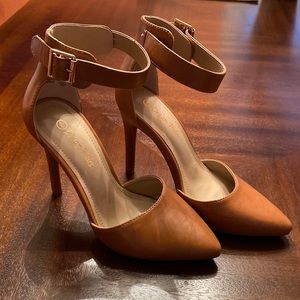 Dream Pairs, Tan, Heels, Closed Toed